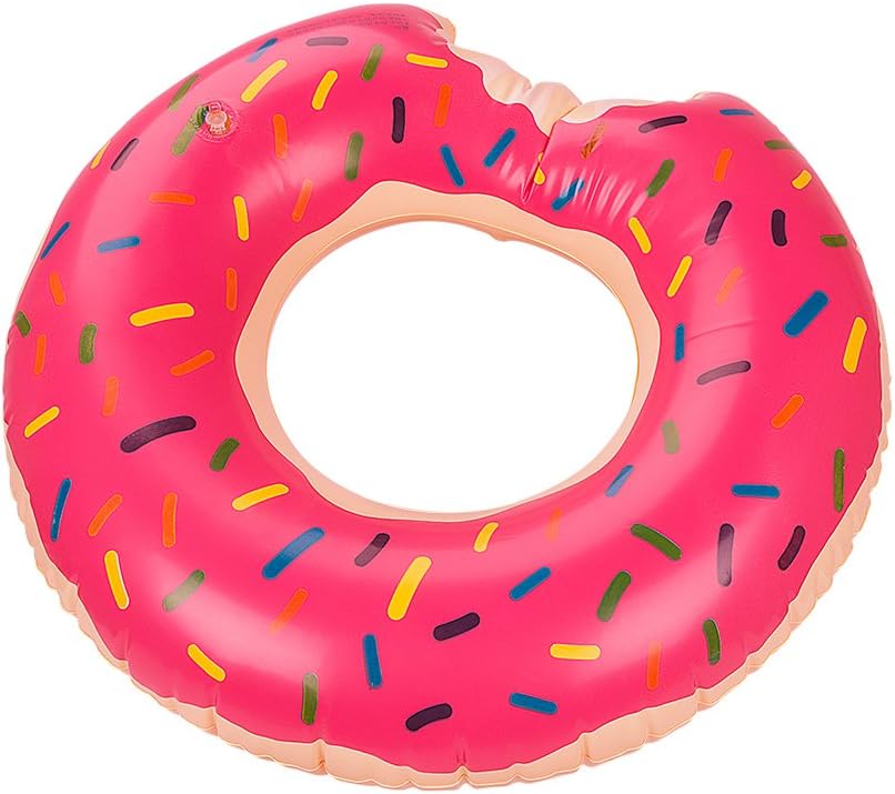 Swim Ring Donut, Floating Pillow,Float Toy Kids Large Ride On Inflatable Pool Floats for Pool with Easy Inflate Valve Summer Beach Pool River Raft Lounge Swim Inner Tube Floaty Toys Giant Floats