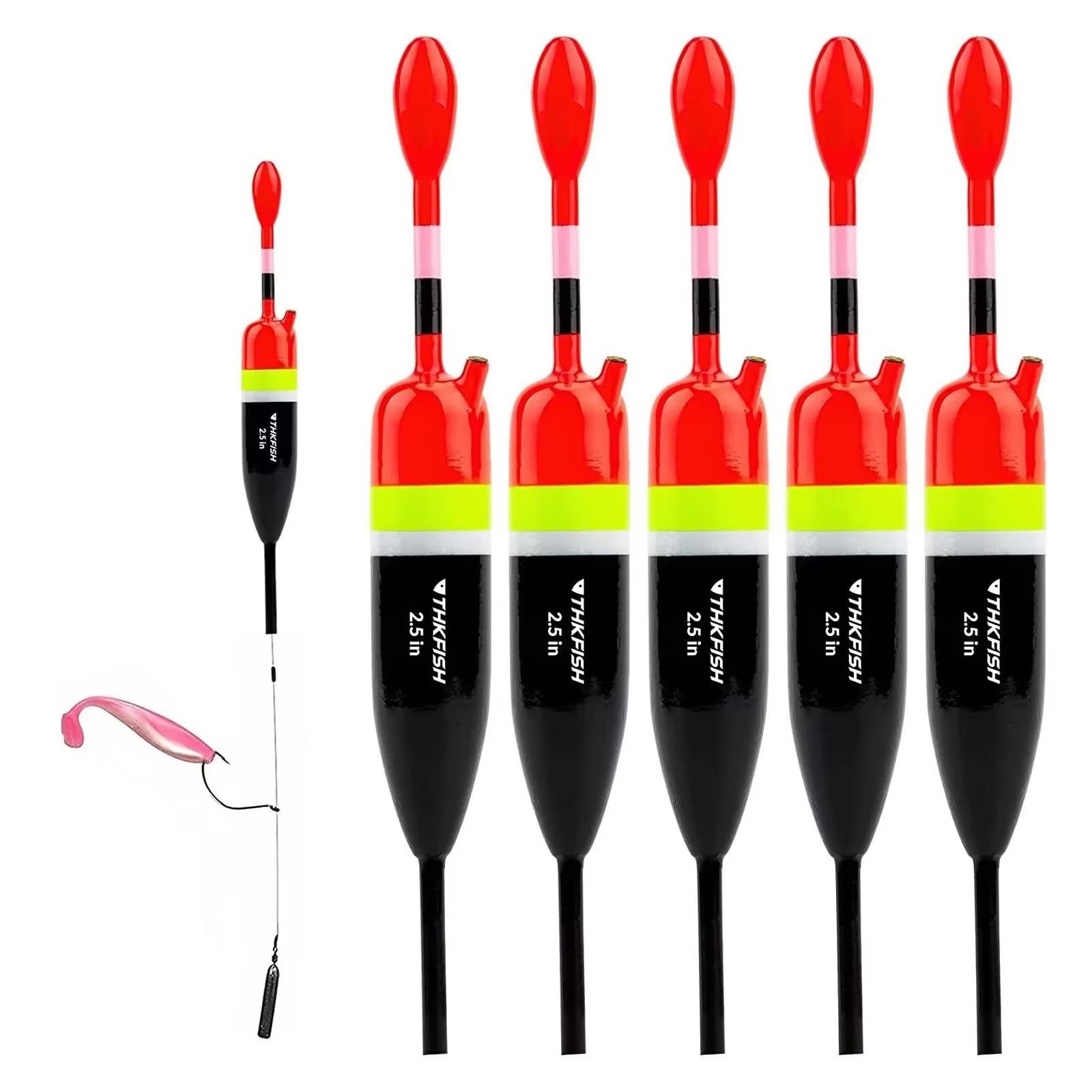 THKFISH Fishing Bobbers and Floats - Slip Bobbers for Crappie Fishing, Balsa Floats