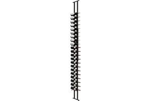 ULTRA WINE RACKS & CELLARS Ultra Wine Racks Floor-to-Ceiling Mount Display (1 Side, Single Deep, Black, Holds 21 Wine Bottles) - Modern Metal Wine Storage for Wine Cellars, Home Bars, Kitchens, and Dining Rooms