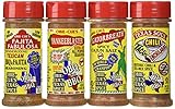 Obie-Cue's Texas BBQ Rub Gift Box, 4 Pack - Yankeeblaster, Gatorbreath, Texas Soul, Fajita Fabulousa