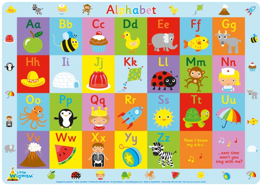 Little Wigwam Alphabet Placemat Multicolour