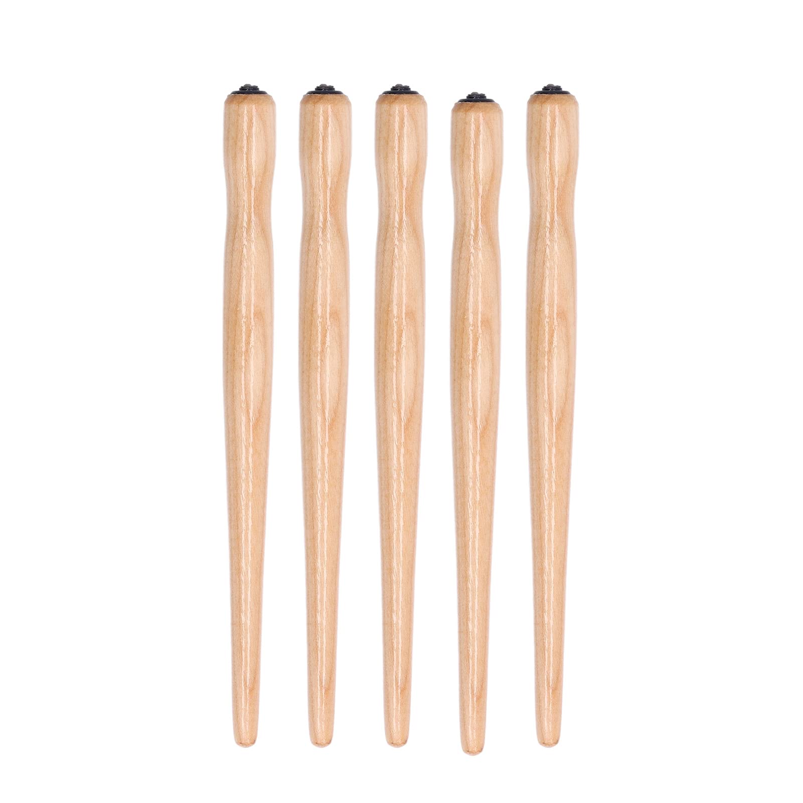 Pssopp 5PCS Calligraphy Nib Holder Sandalwood Dip Pen Holder Comic Pen Nibs Holder for Beginners(wood color penholders)