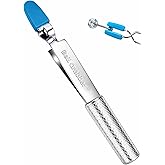 Piercing Ball Grabber Tool - Press-To-Open Piercing Grabber Tool for Gripping and Changing Jewelry Gems, Balls, Posts, Bars, Flatback Earrings - 316LVM Surgical Steel with Medical-Grade Silicone Tips