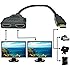 REDGO 1080P HDMI Male to 2 HDMI Female 1 in 2 out Splitter Black Cable Adapter Converter