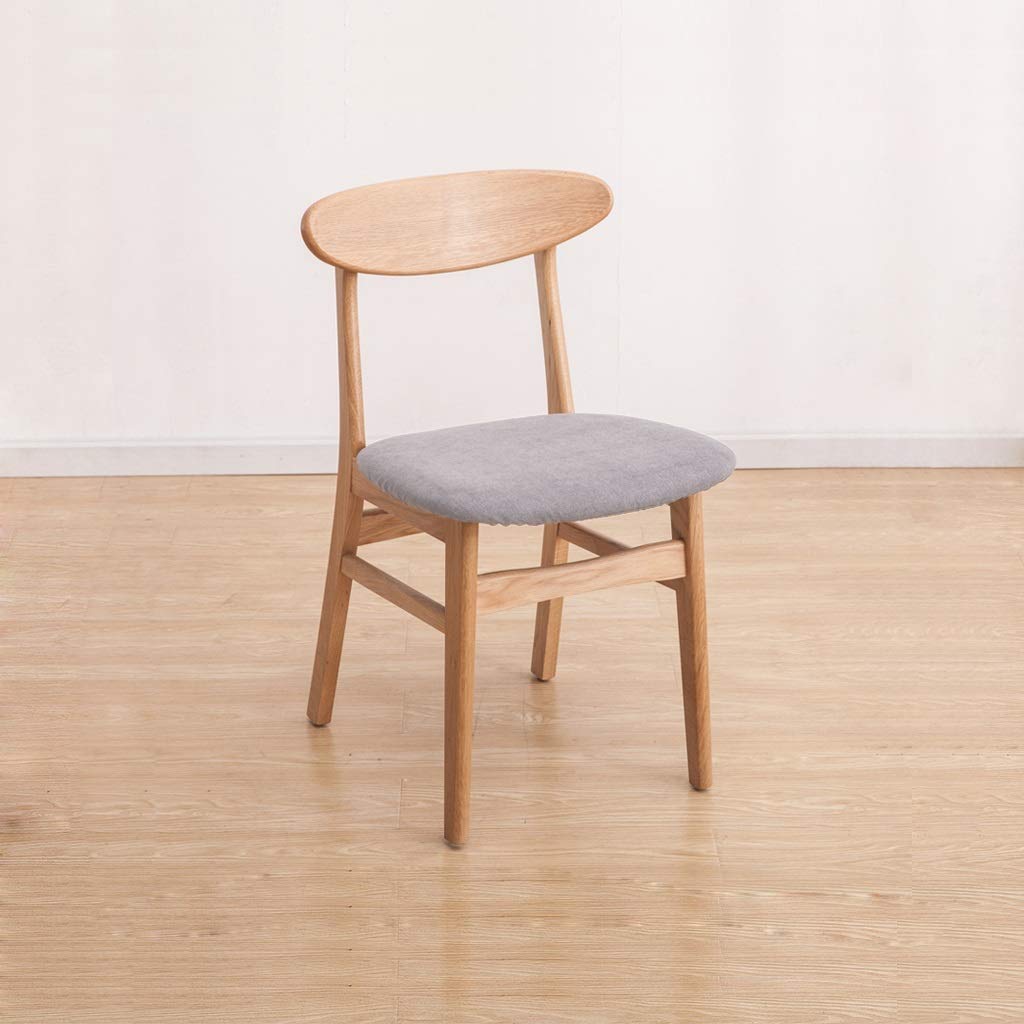 Yanqing Fabric Solid Wood Finish Dining Chair Simple Casual