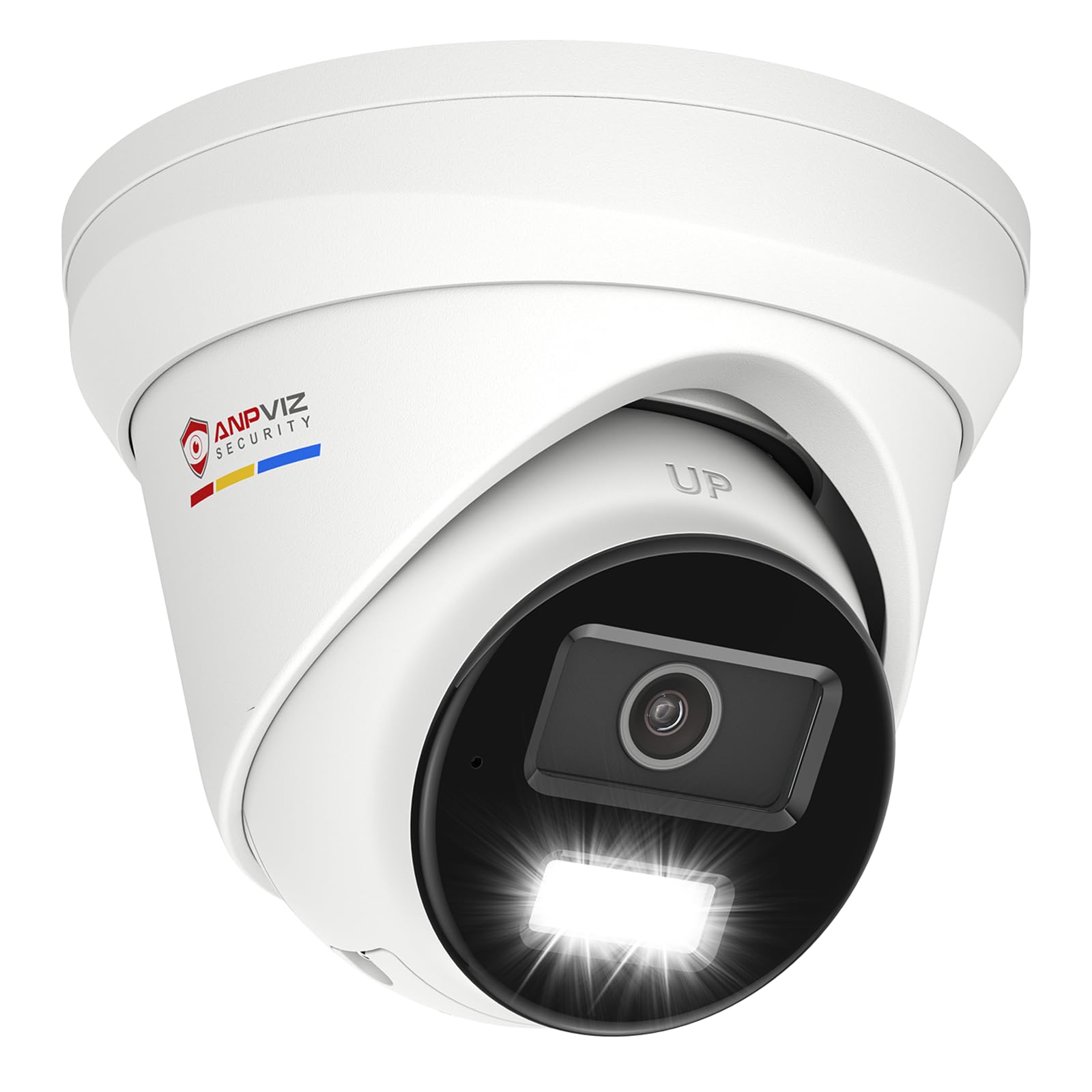 Photo 1 of Anpviz 4K PoE IP Camera Outdoor, 8MP Smart Dual Light Turret Camera, Human/Vehicle Detection, 2.8mm Lens Wide Angle, Full Metal Housing, Built-in Mic, 120dB WDR, IP67, No Adapter, IPC-D3083WD-S