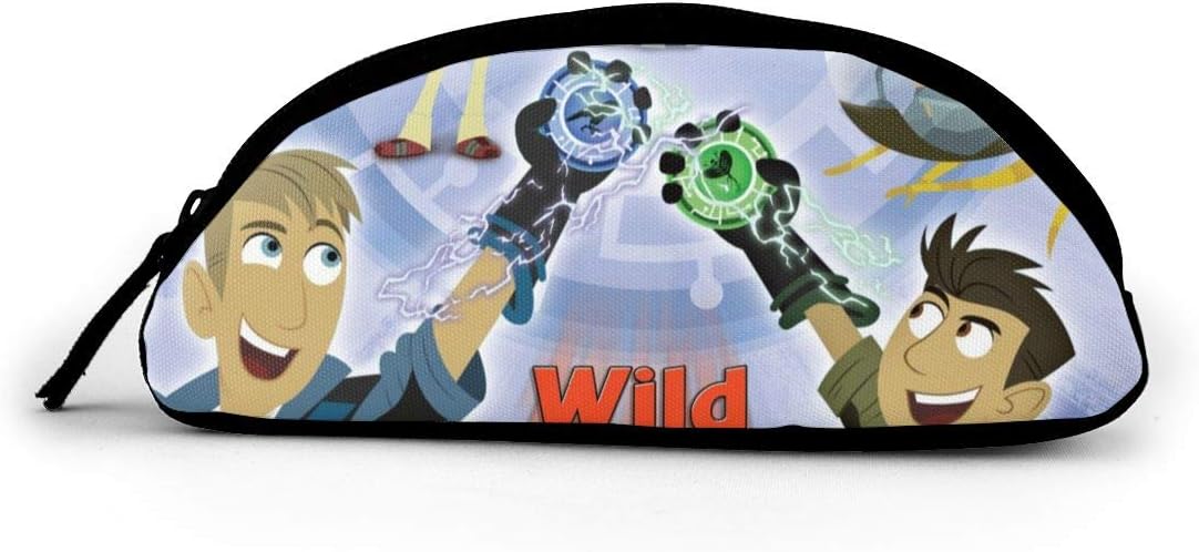 Wild Kratts Unisex Novel Cylinder Pencil Case Stationary Bag Cosmetic Bag Wash Bags