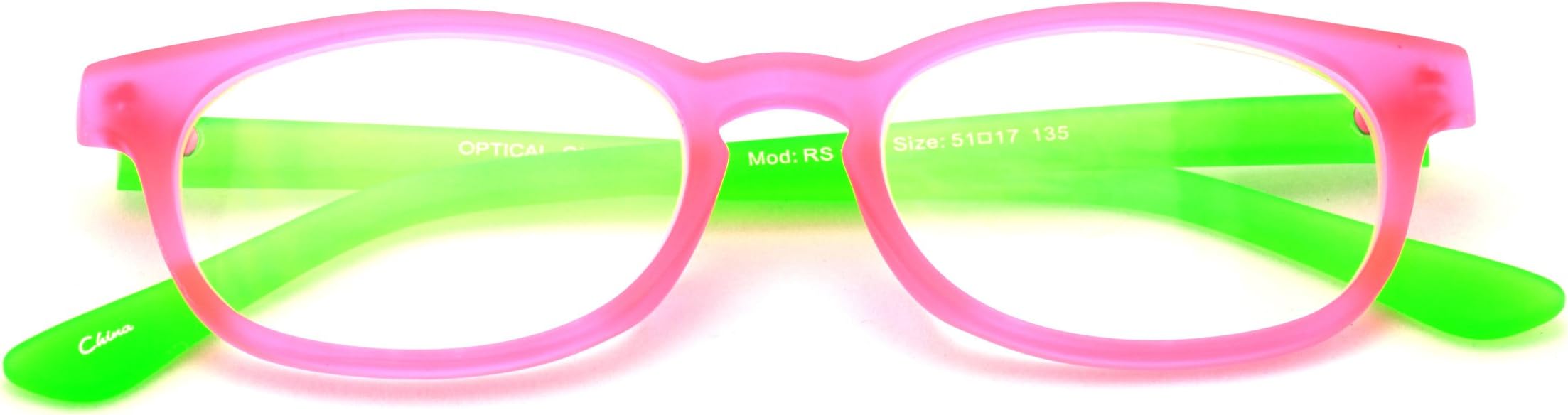 V.W.E. Fun Neon Color Spherical Frame Readers Reading Glasses - Matte Translucent Rubberized Finish