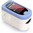 HealthSmart Pulse Oximeter for Fingertip, Displays Blood Oxygen Saturation Content, FSA HSA Eligible, Pulse Rate and Pulse Bar with LED Display, Accurate and Reliable, Batteries and Lanyard Included