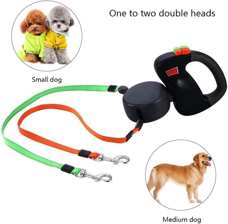 retractable double dog leash no tangle