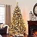 Qable Powerz(TM) Star Tree Topper, Exquisite Shimmery 8-inch x 6-inch Star Christmas Tree Topper Christmas Tree Decoration 5 Point Star Treetop Decor (Gold)
