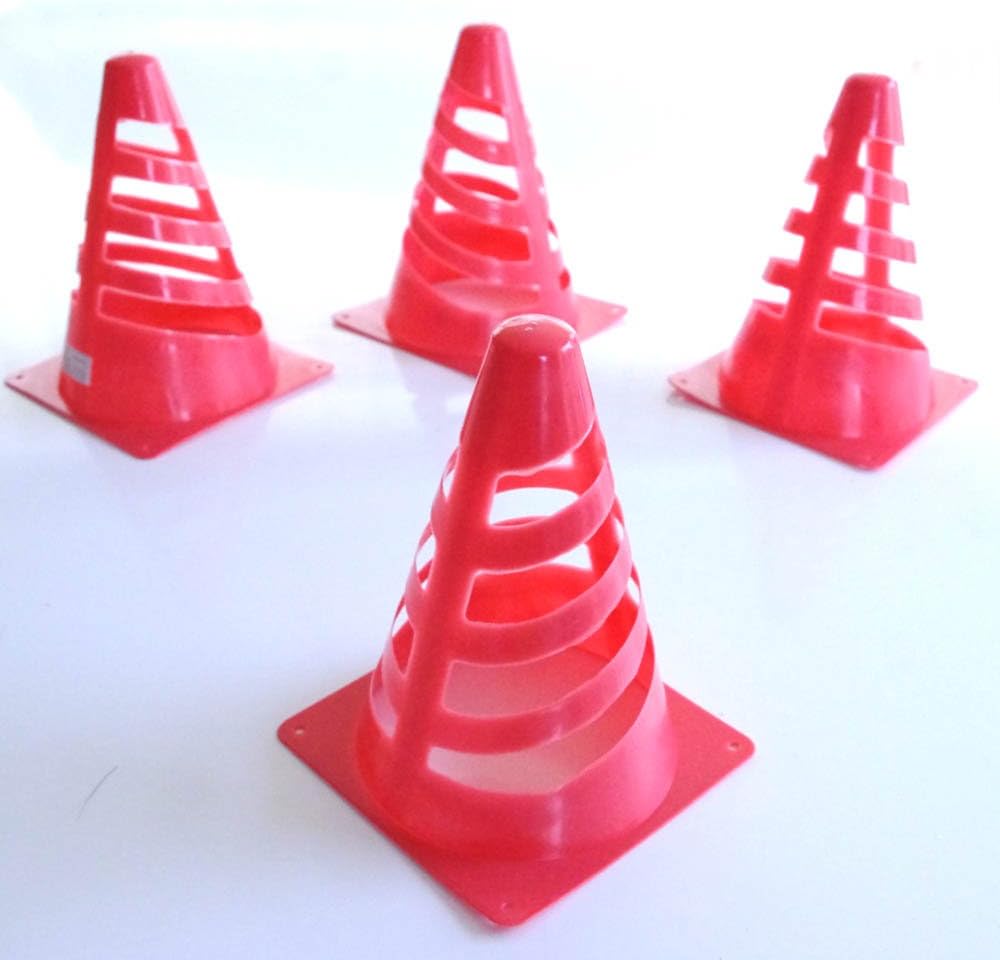 Football Training Cones Set of 4 sports training cones 19cm tall Amazon.co.uk Sports