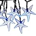LUCKLED Original Starfish Solar String Lights, 20ft 30 LED Fairy Christmas Lights Halloween Lights Halloween Decorative Lighting for Garden, Home, Patio, Party and Holiday Decorations [Blue]