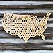 Beer Cap Map Wall Hanger - Awesome Shadow Effect