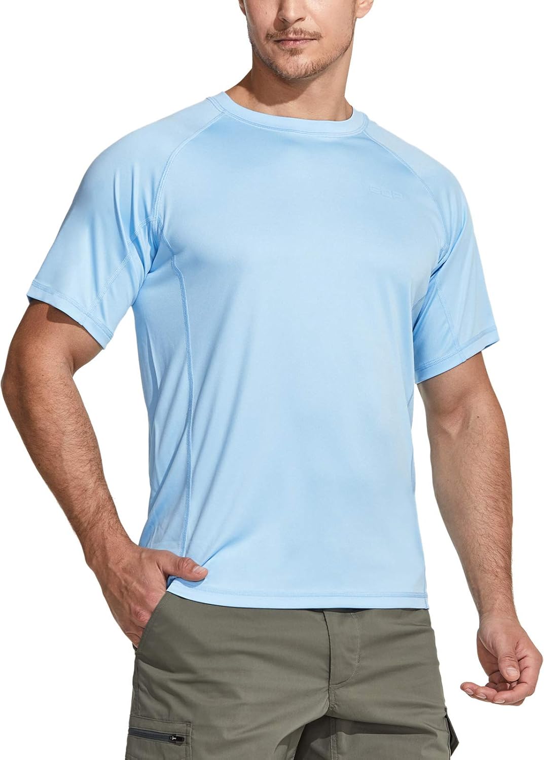 CQR Men's UPF 50+ UV Sun Protection Outdoor Shirts, Atheletic Running Hiking Short Sleeve Shirt, Cool Dry fit T-Shirts: Clothing