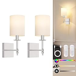 14.5 Inch Battery Operated Wall Sconces Set of 2