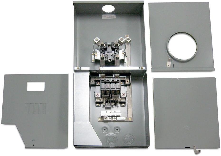 GE 200Amp 4Space 4Circuit Ringless Overhead/Underground Meter Socket