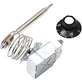60125401 for Deep Fryer 1175 thermostat compatible with imperial fryer, 1/4" Thread Mpt Stuff Box, RX-1-36 Thermostat compatible with Pitco, 200-400F
