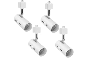 TAYSING H System Line Voltage Track Lighting Heads Fixture E26 Edison Screw Base Compatible H Type 3-Wire Single Circuit Track Systems for PAR20, R20, PAR30, BR30, BR40, PAR38 Light Bulbs (White)