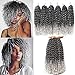 12 Inch Short Passion Twist Hair 6 Bundles Marlybob Kinky Curly Crochet Hair for Black Women Jerry Curly Braiding Hair (6 Bundles 12 Inch, 1B/Gray)