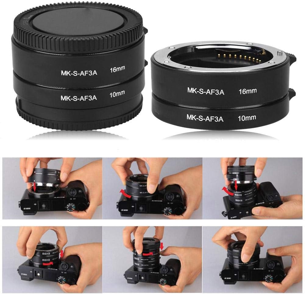 VBESTLIFE Automatic Auto Focus 10mm 16mm Macro Extension Tube Set for Sony E Mount Camera, default - Image 4