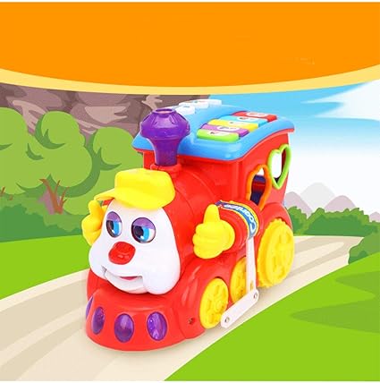 BaybeeTrain Set for Kids with Music/Light/Block/Language Learning Toy for Kids Educational Toys for Baby Play Set for Baby Toys | Train Tracks Toy Set for Kids