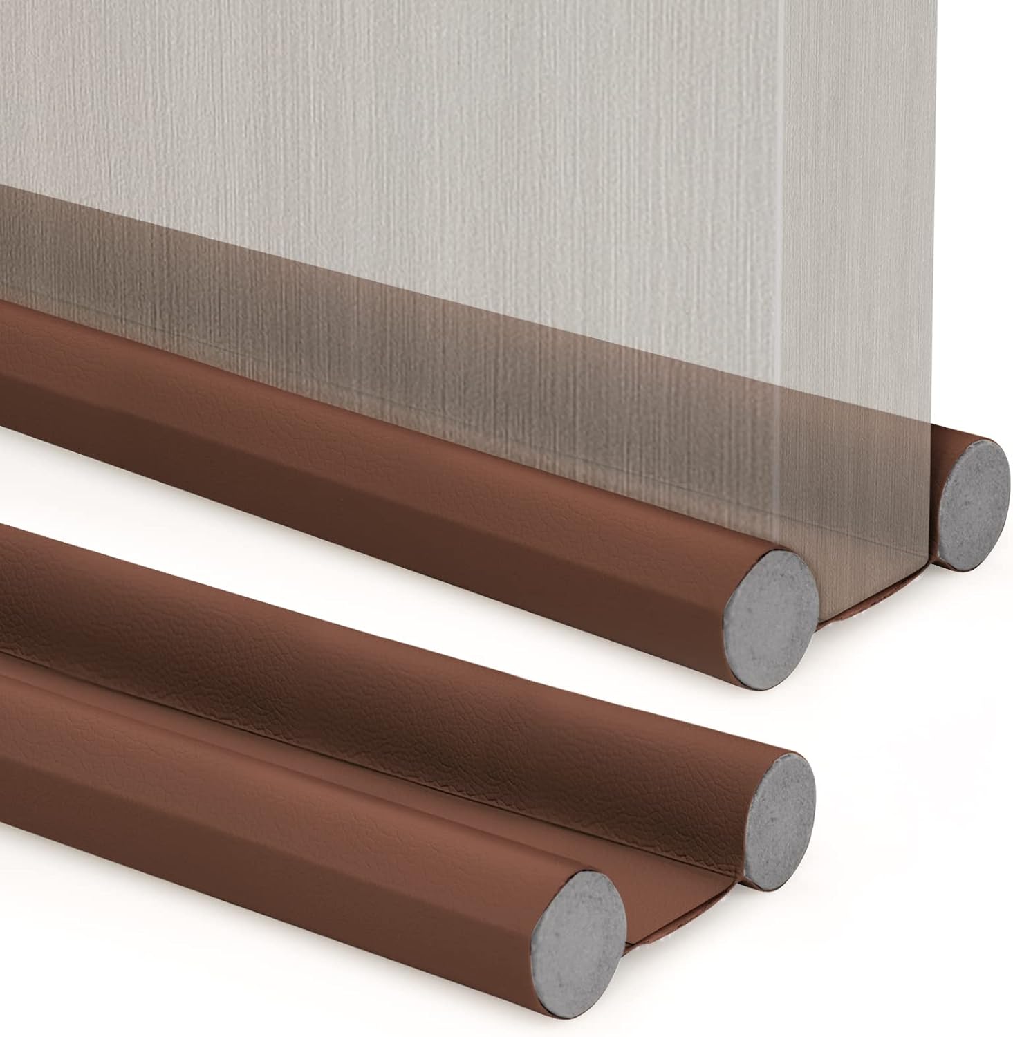 Draft Stoppers - 2PCS Under Door Draft Stopper,Twin Door Draft Blocker Weather Stripping Noise Cold Air Blocker Window,Washable,Dust Proof,Removable,Adjustable Door Sweeps 38