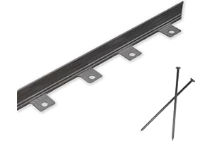 EasyFlex Aluminum No-Dig Landscape Edging for Landscape or Paver Projects, 10 Metal Edging Pieces with Spikes, 50 Feet, Black