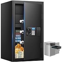 8.25 Cu Ft Fireproof Safe Box With Double Doors | Digital Keypad, Smart Alarm, Large Home Safe For Cash & Jewelry