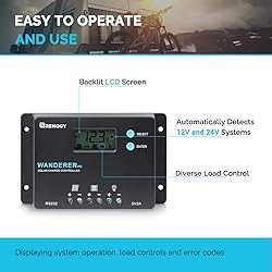 Renogy 10A 12V/24V PWM Postive Ground Solar Charge
