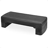 BalanceFrom Aerobic Step Platform Trainer with Adjustable 3-Level Risers, 400 Pound Weight Capacity – Non-Slip Exercise Stepp