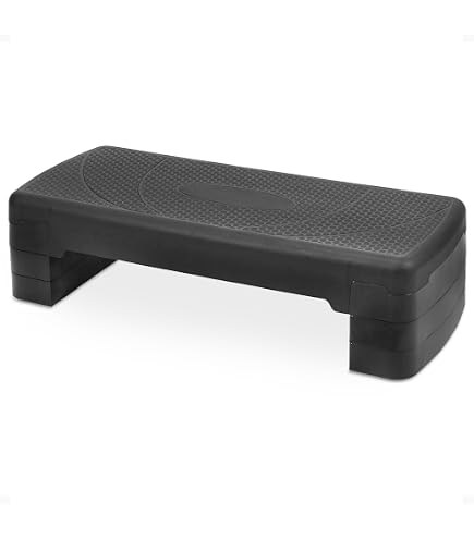Tone Fitness Step D’Aérobic – Réglable 2 Hauteurs, Antidérapant, Léger 2,4 Kg, Bleu/Gris Ou Noir/Rose