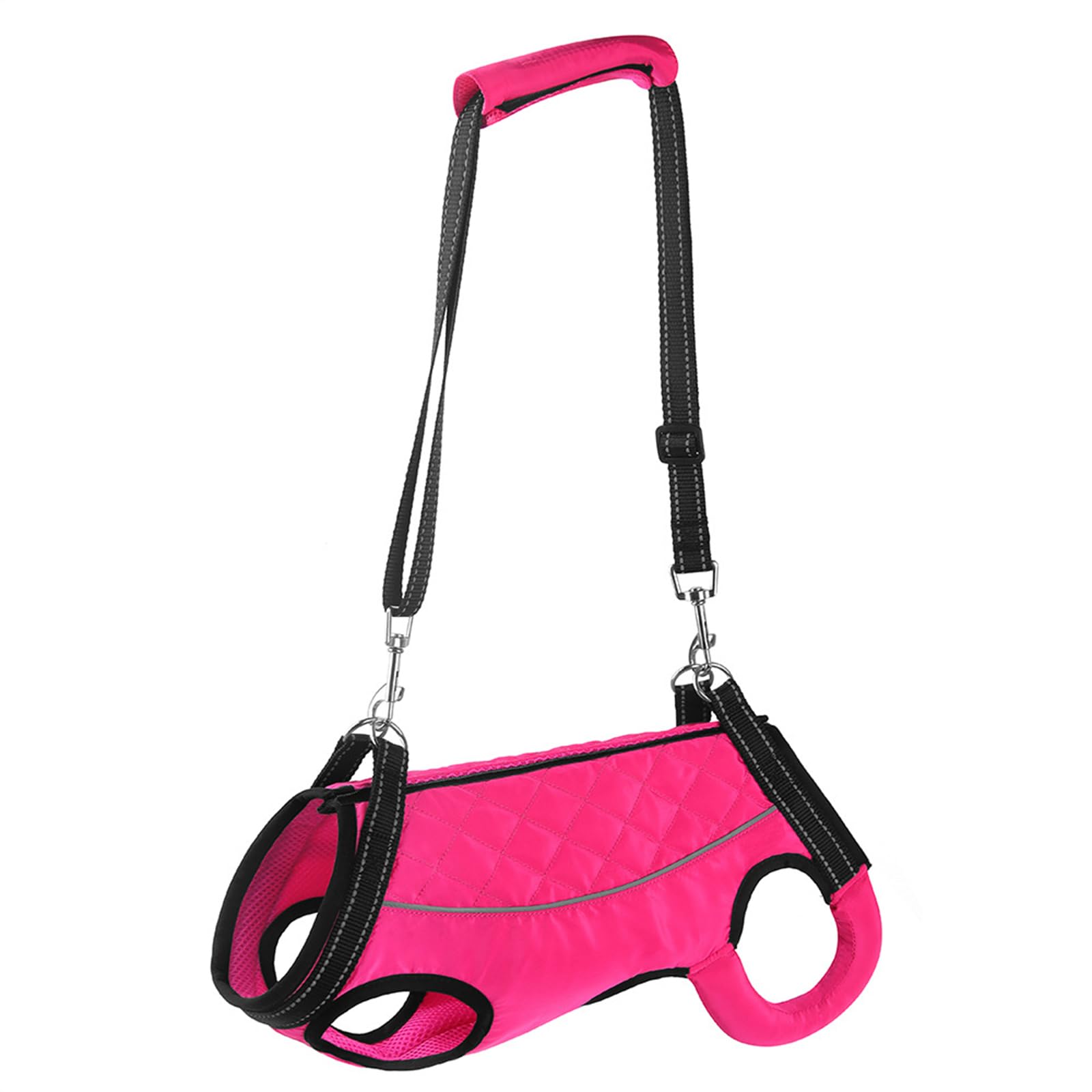 Photo 1 of Dog Lift Harness for Small Dogs Full Body Support Sling for Back Legs, Pet Rehabilitation Lifts Vest Adjustable Straps for Small Dogs Hind Leg, Dog Carrier for Senior Dogs Joint Injuries,Walk Pink S