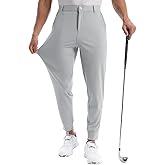 CANGHPGIN Mens Athletic Joggers with Zipper Pockets Lightweight Golf Pants Men Stretch Relaxed Fit Tapered Work Travel Pants