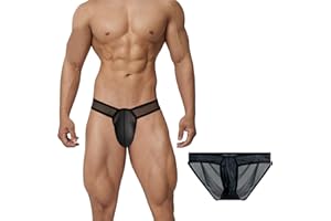 Meshal Men's Cotton Low Rise Briefs Soft Breathable Bulge Pouch Sexy Underwear