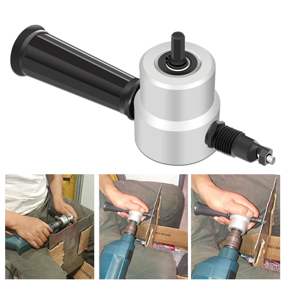 Double Head Sheet Nibbler Metal Cutter Hole Saw Drill Attachment