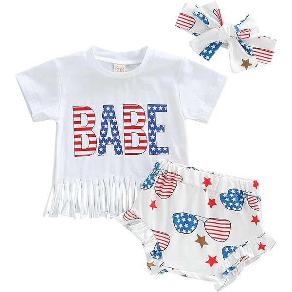 4th Of July Outfits Kiapeise Newborn Baby Boys 4th Of July Outfit American Flag Short Sleeve Tee Shirt Shorts Toddler Independence Day Clothes Set Toddler 4th Of July Outfit Boy