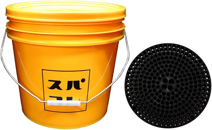 Amazon スパシャン Spashan バケツ 大 15l グリッドガード付き 洗車用品 洗車 カー用品 車用品 便利グッズ イエロー スパコレ 2 5 15 洗車 工具 メンテナンス用品 車 バイク