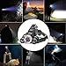 CAMTOA 5000LM Focusable Led Headlight,3 LED 3 X T6 Rechargeable Headlamp + 2R5 LED Head lamp 4 Modes Headlight Flashlight Torch For Outdoor Sports Camping Biking Hunting Fishing (black 2)