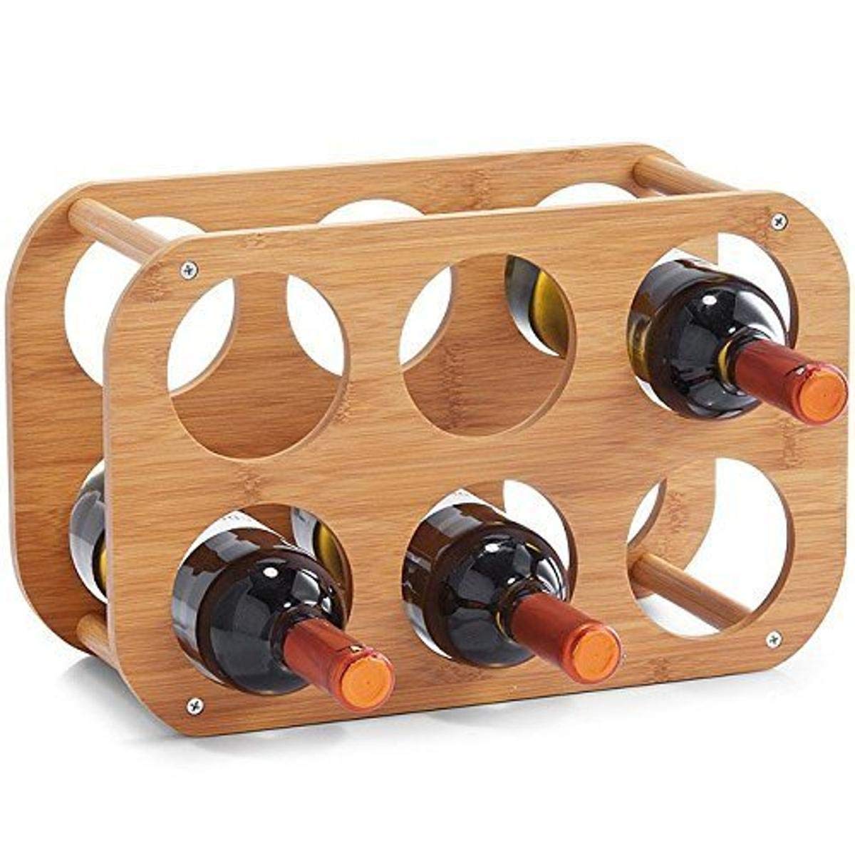 Zeller "Bamboo Wine Rack, Wood, Multi-Colour, 38 x 16 x 24 cm