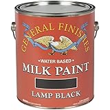 General Finishes Water Based Milk Paint, 1 Gallon, Lamp Black