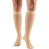 Truform Sheer Compression Stockings, 20-30 mmHg, Women's Knee High Length, 30 Denier, Beige, Small