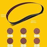 TPmax 13mmx457mm Sanding Belts Pack 60 Pcs Aluminum Oxide Grits 40-240 view 2