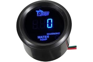 ESUPPORT Car 2" 52mm Digital Water Temp Gauge Temperature Meter Blue LED Light Celsius