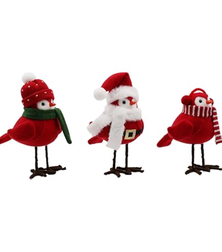 Amazon.com: Featherly Friends Santa Bird Dapper Figurine Silver