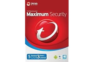 Trend Micro Maximum Security 5 Devices 3 Years for PC, Mac, Android & IOS