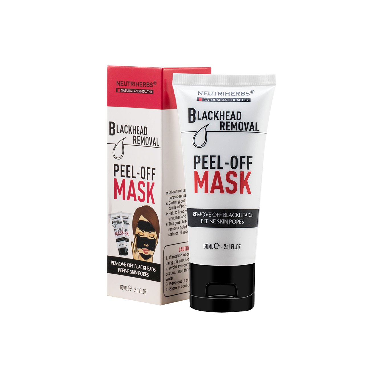 Blackhead Remover Mask & Black Face Mask-Deep Cleansing Purifying Face Peel Off Mask 60ml