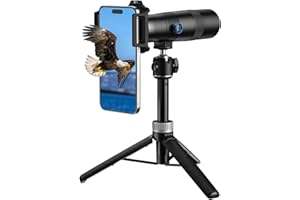 MIAO LAB 30X Telephoto Lens, High Power HD Telephoto Phone Lens with Adjustable Tripod and Universal Phone Clip, Phone Lens Attachment for iPhone & Android