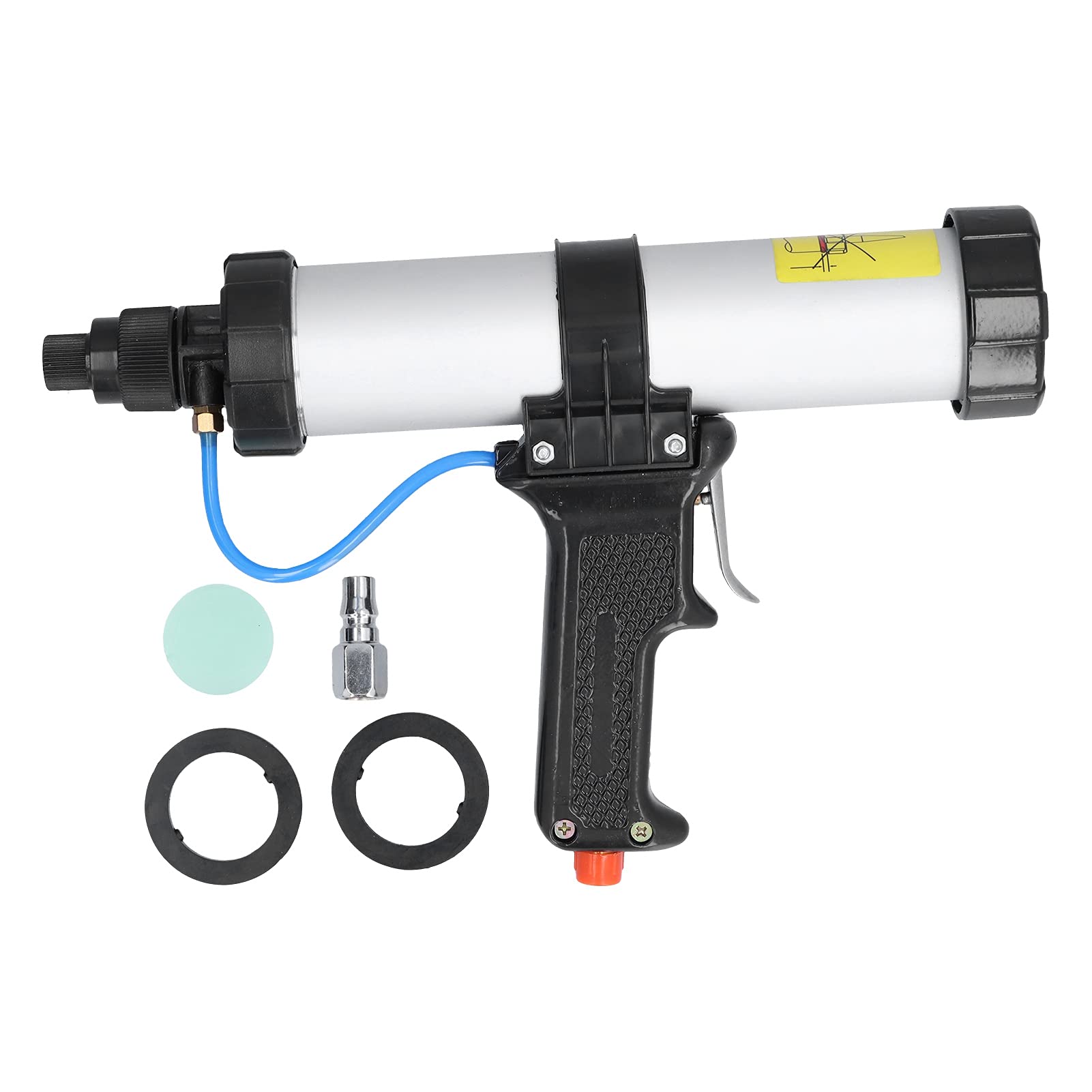 Pneumatic Air Caulking Gun, 310ml Professional Cordless Caulking Gun with Air Flow Regulator, Lightweight Aluminum Alloy Heavy Duty Pneumatic Caulking Gun for 10 oz / 10.3 oz / 10.5 oz Cartridges