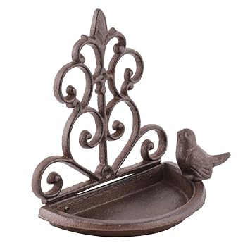 Garden Mile Vintage Style Decorative Cast Iron Bird Feeder Bird